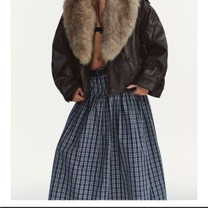 FAUX LEATHER JACKET WITH REMOVABLE COLLAR